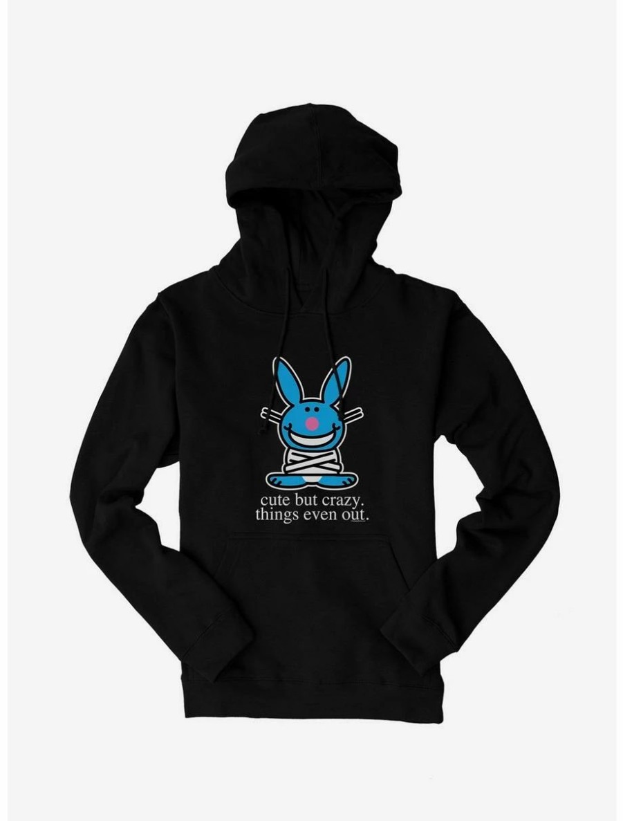 Cartoons * | Cartoons It'S Happy Bunny Cute But Crazy Hoodie