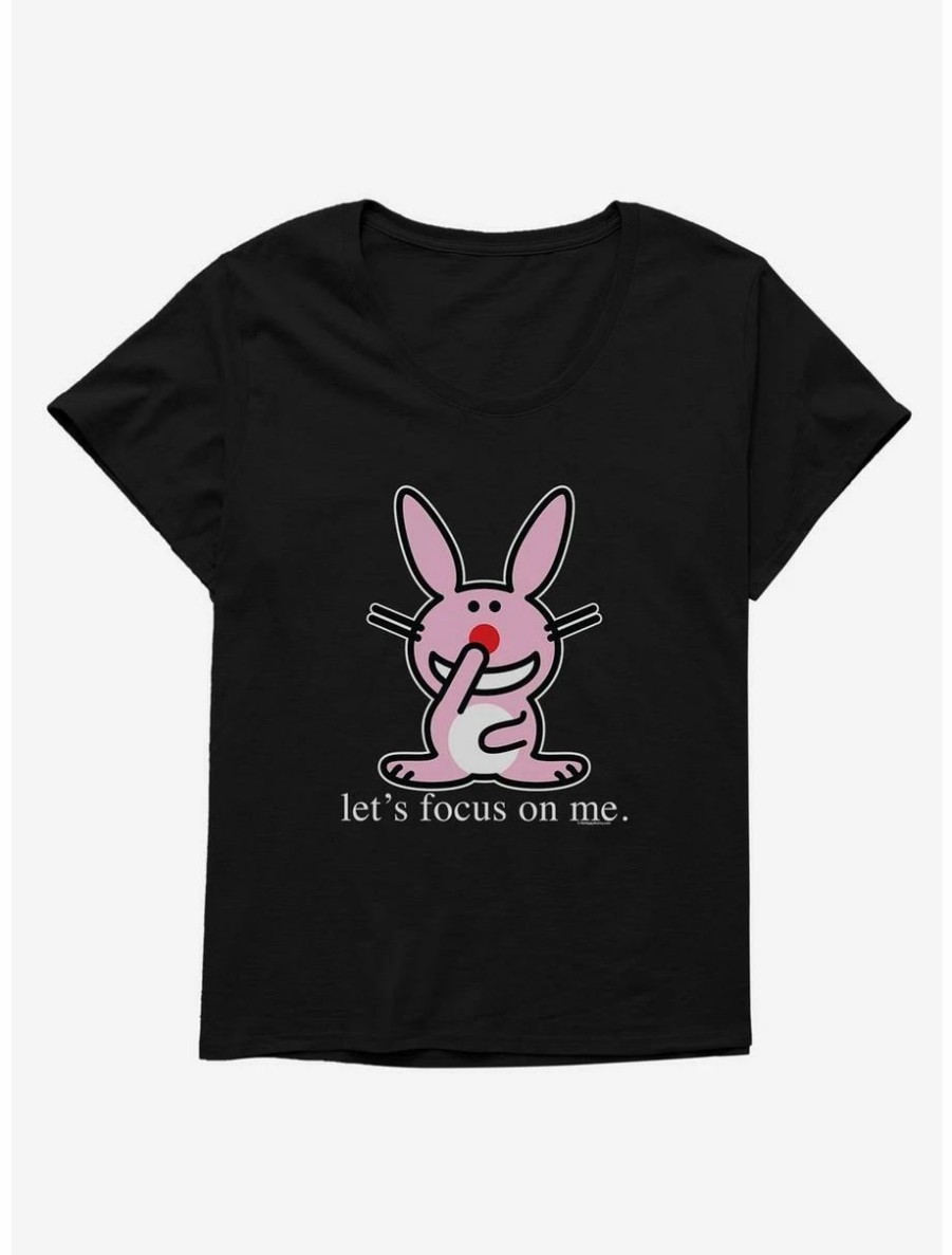 Cartoons * | Cartoons It'S Happy Bunny Focus On Me Womens T-Shirt Plus Size