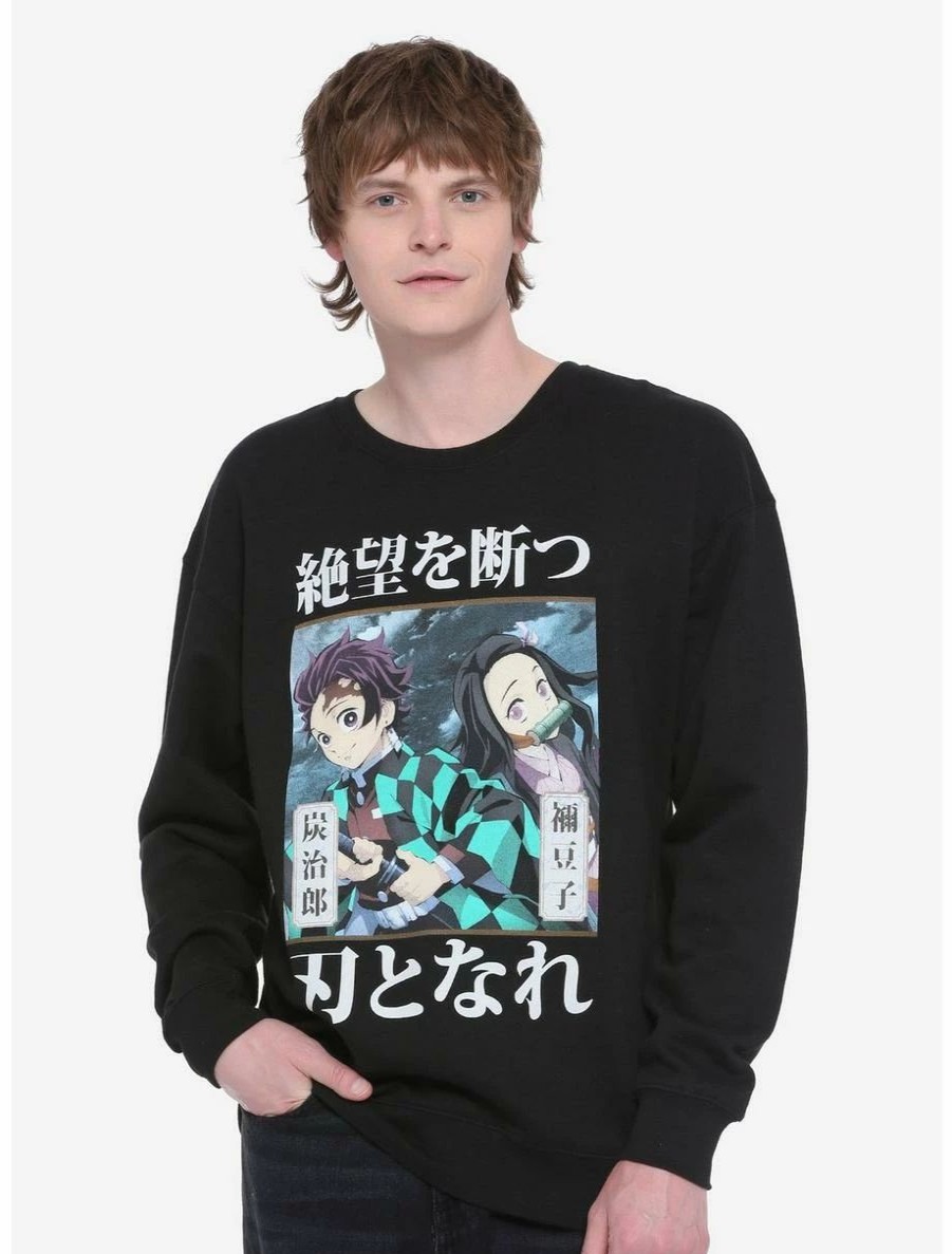 Anime * | Anime Demon Slayer: Kimetsu No Yaiba Crewneck Boxlunch Exclusive