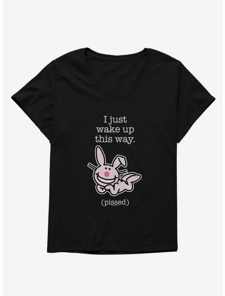 Cartoons * | Cartoons It'S Happy Bunny I Wake Up Pissed Womens T-Shirt Plus Size