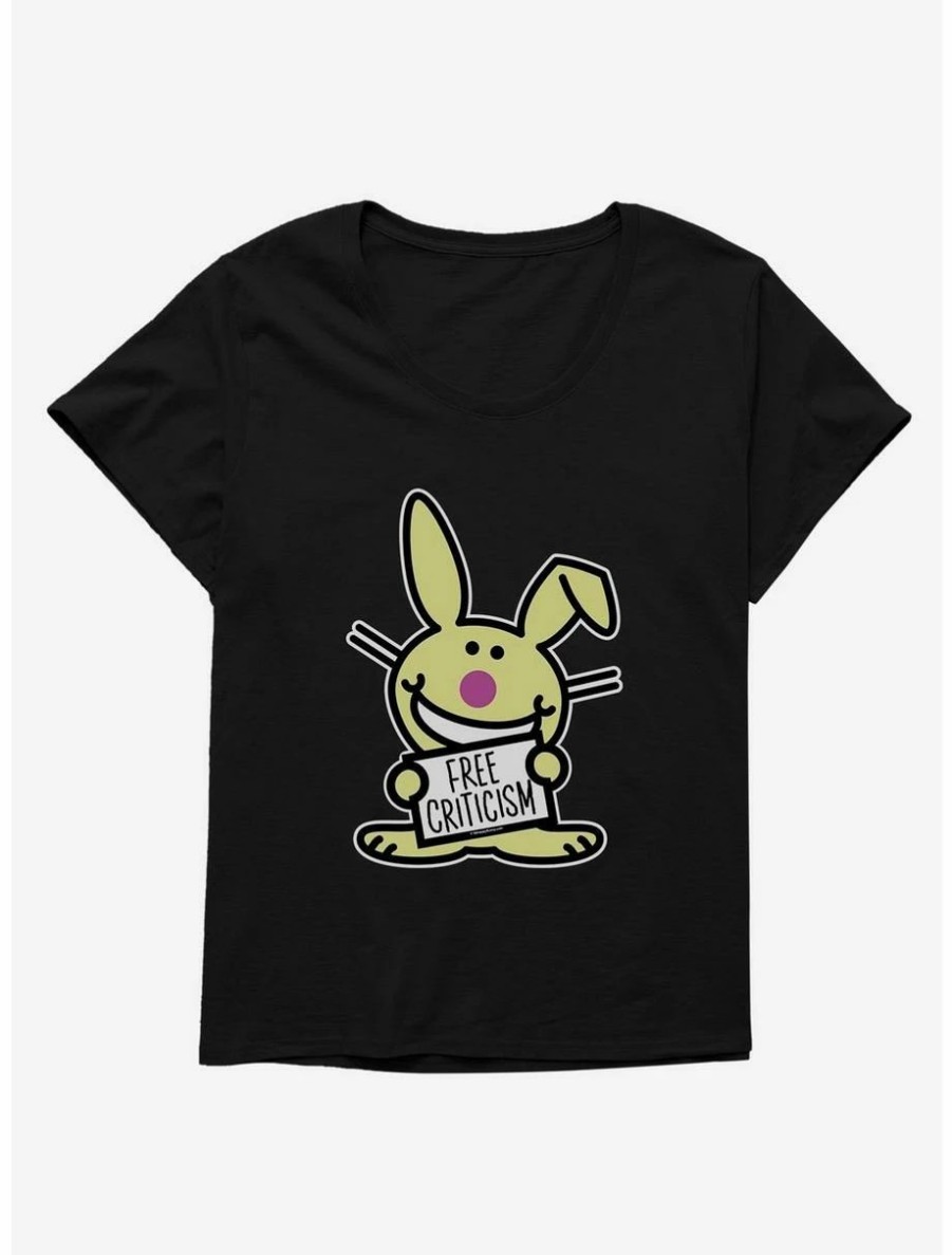 Cartoons * | Cartoons It'S Happy Bunny Free Criticism Womens T-Shirt Plus Size