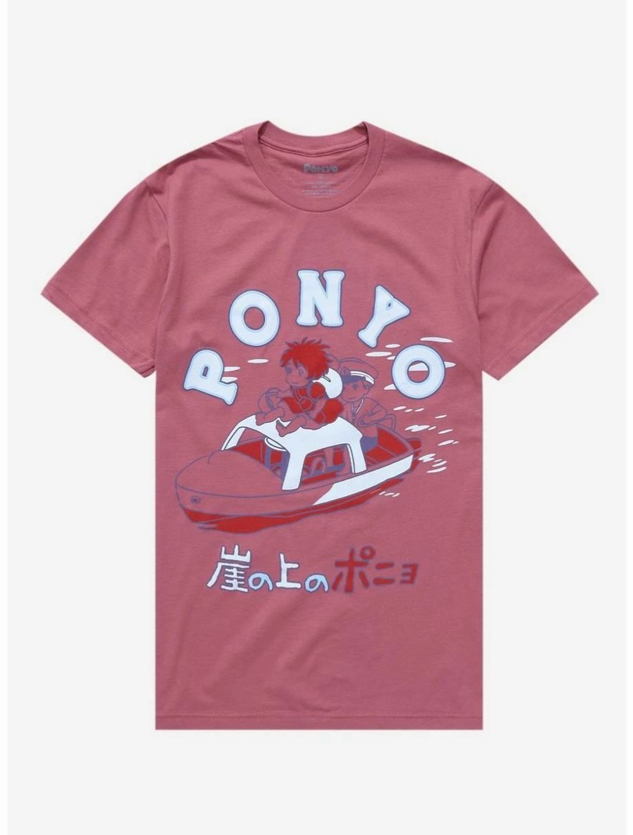 Anime * | Anime Studio Ghibli Ponyo Boat Tonal Women'S T-Shirt Boxlunch Exclusive