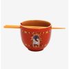 Anime * | Anime Studio Ghibli Howl'S Moving Castle Characters Ramen Bowl With Chopsticks