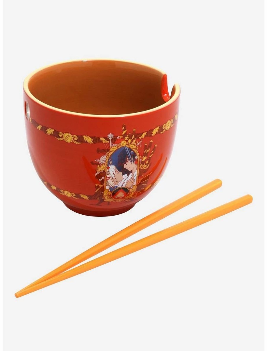 Anime * | Anime Studio Ghibli Howl'S Moving Castle Characters Ramen Bowl With Chopsticks