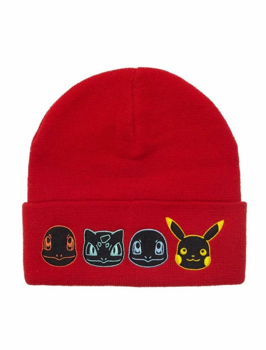 Anime * | Anime Pokemon Gen 1 Starters & Pikachu Cuff Beanie Boxlunch Exclusive