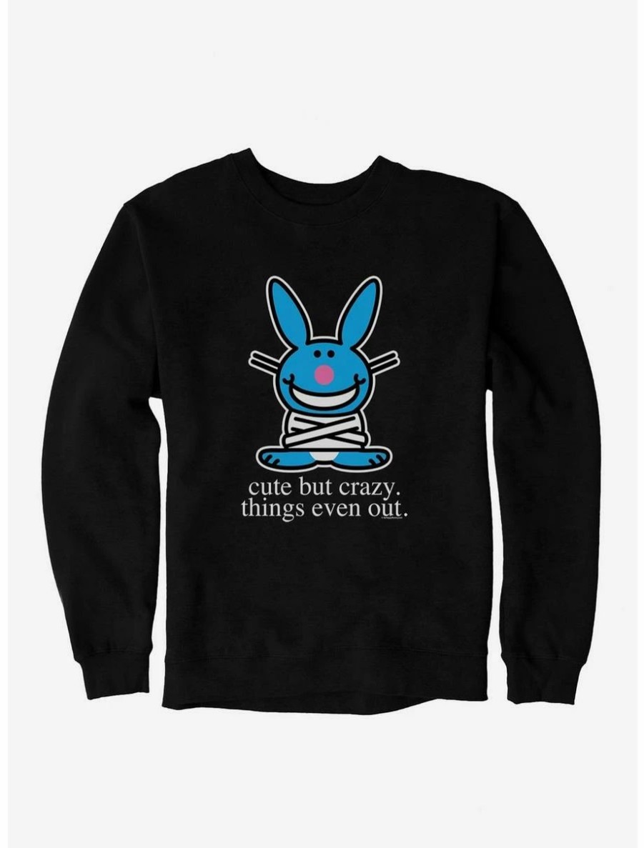 Cartoons * | Cartoons It'S Happy Bunny Cute But Crazy Sweatshirt