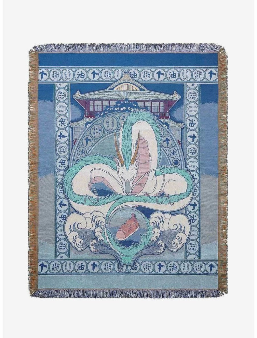 Anime * | Anime Studio Ghibli Spirited Away Haku Tapestry Throw Boxlunch Exclusive