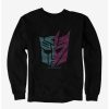 Cartoons * | Cartoons Transformers Autobot Decepticon Split Icon Sweatshirt