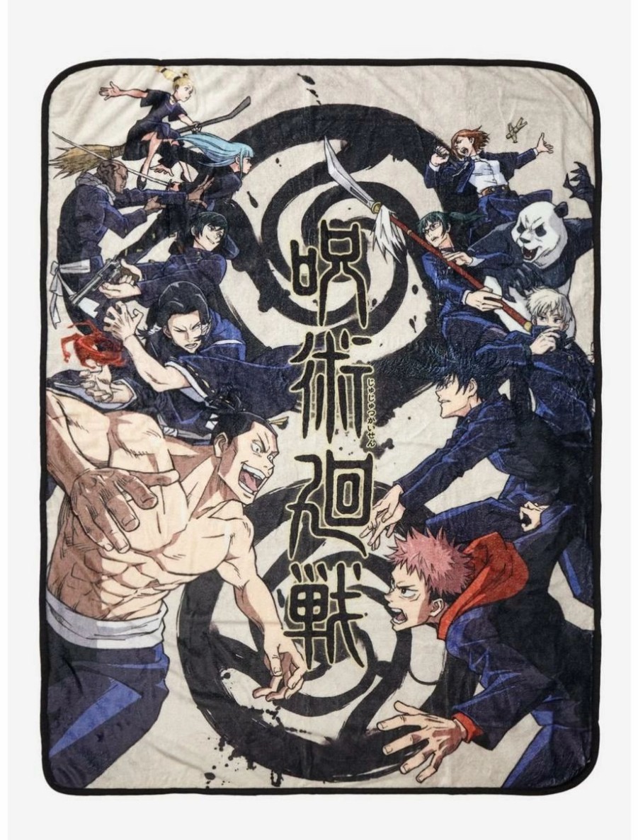 Anime * | Anime Jujutsu Kaisen Tokyo & Kyoto Students Goodwill Event Fleece Throw Boxlunch Exclusive