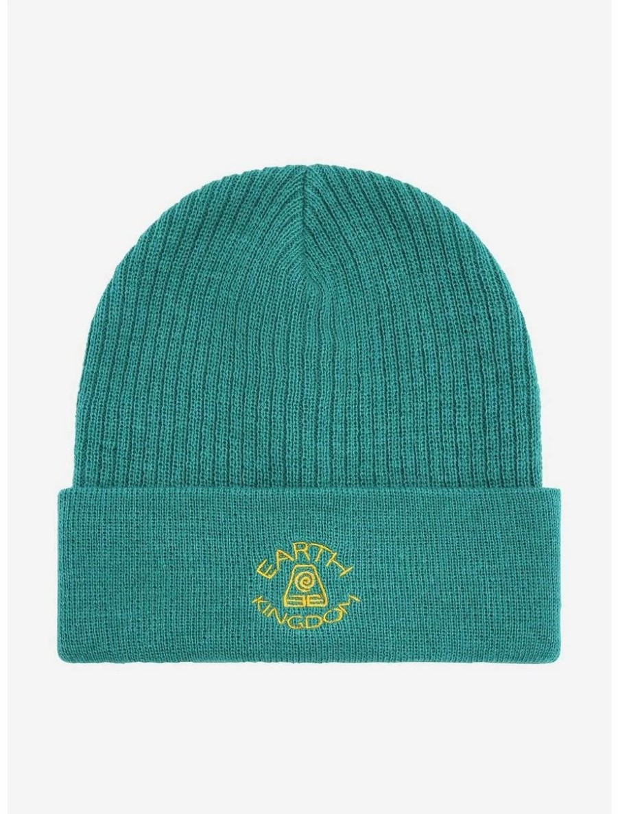 Anime * | Anime Avatar: The Last Airbender Earth Kingdom Embroidered Cuff Beanie Boxlunch Exclusive