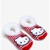 Anime * | Anime Sanrio Hello Kitty Striped Fleece Slipper Socks Boxlunch Exclusive