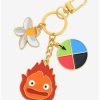 Anime * | Anime Studio Ghibli Howl'S Moving Castle Calcifer Multi-Charm Keychain Boxlunch Exclusive