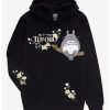 Anime * | Anime Studio Ghibli My Neighbor Totoro Floral Logo Hoodie Boxlunch Exclusive