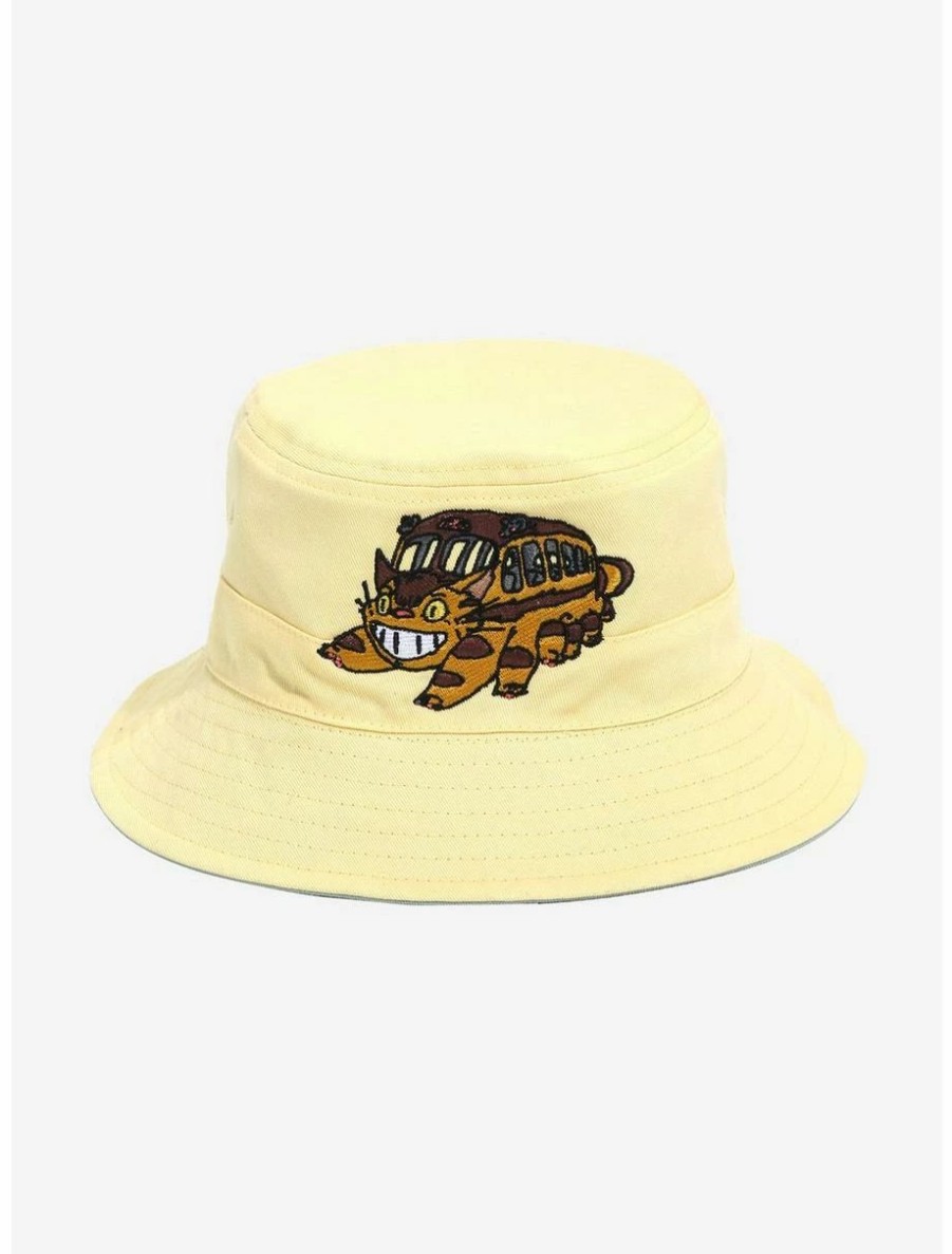 Anime * | Anime Studio Ghibli My Neighbor Totoro Catbus & Totoro Reversible Bucket Hat Boxlunch Exclusive